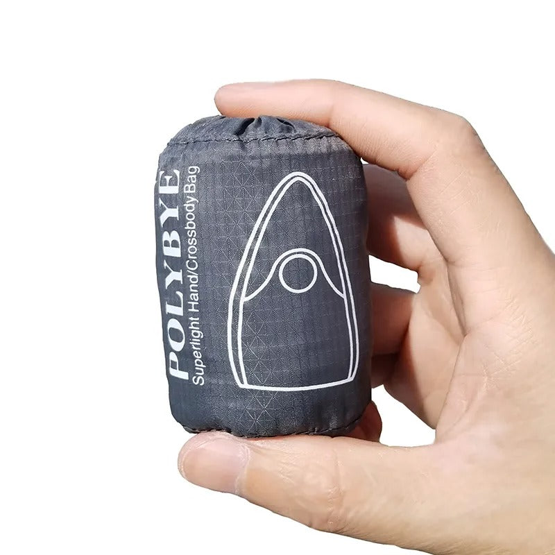 Microbag Stone Gray Foldable Shopping Bag