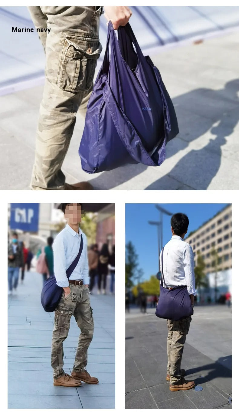 Microbag Midnight Navy Foldable Shopping Bag