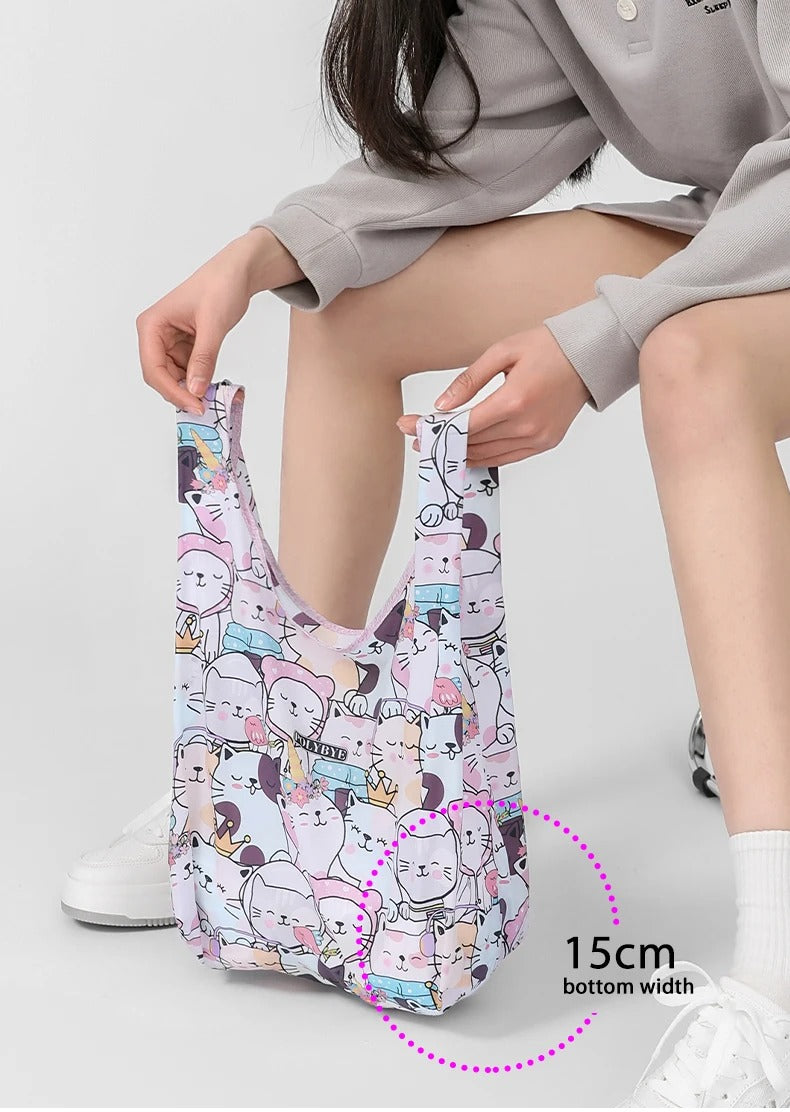 Microbag Pastel Kitty Foldable Bag