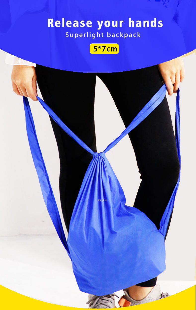 Microbag Electric Blue Foldable Backpack