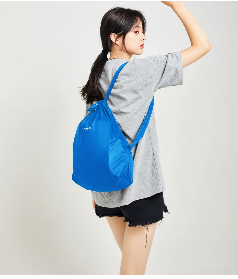Microbag Electric Blue Foldable Backpack