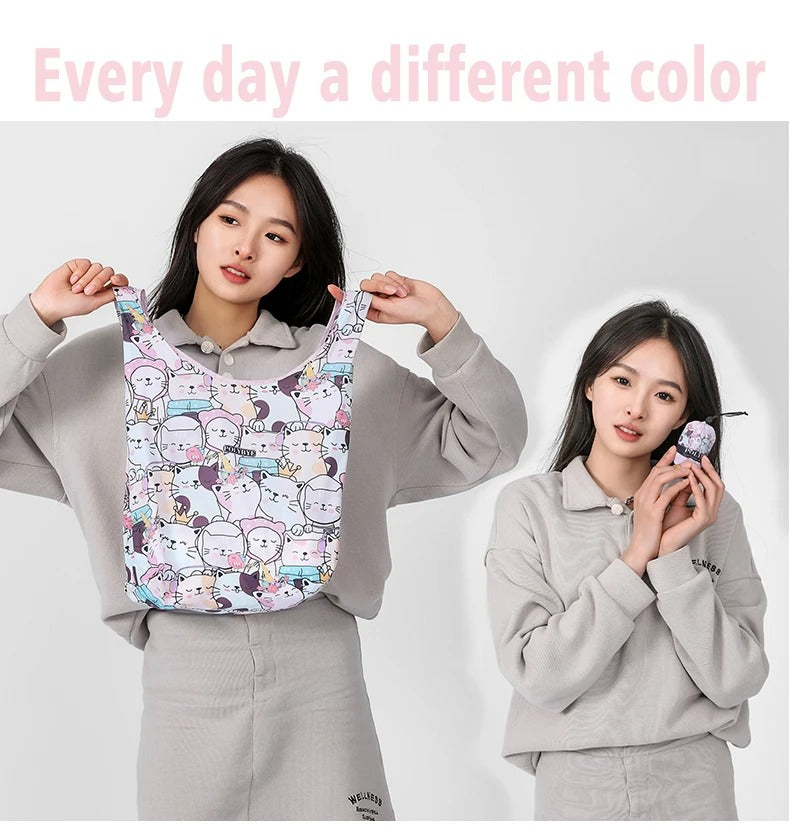 Microbag Pastel Kitty Foldable Bag