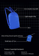 Microbag Electric Blue Foldable Backpack