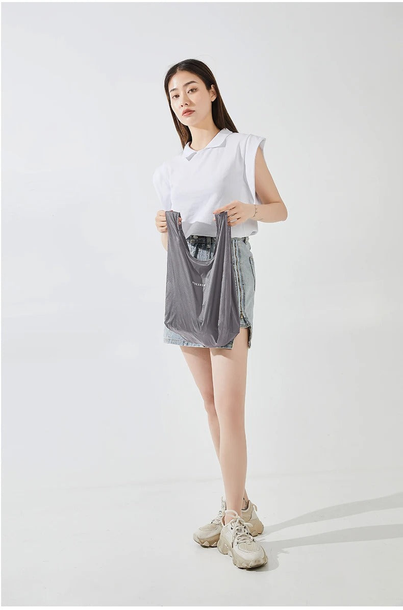 Microbag Modern Stone Gray Foldable Bag