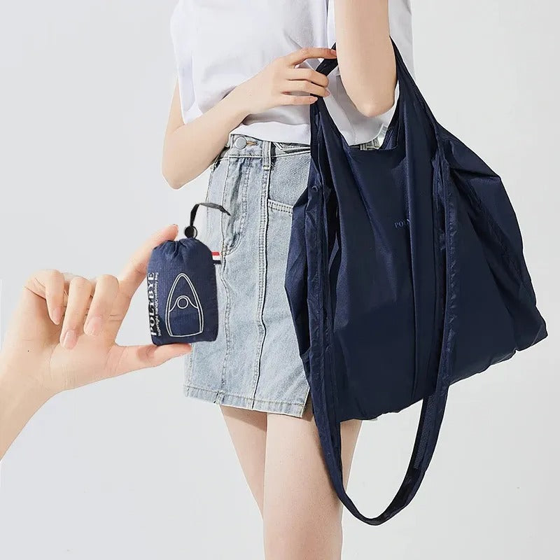 Microbag Midnight Navy Foldable Shopping Bag