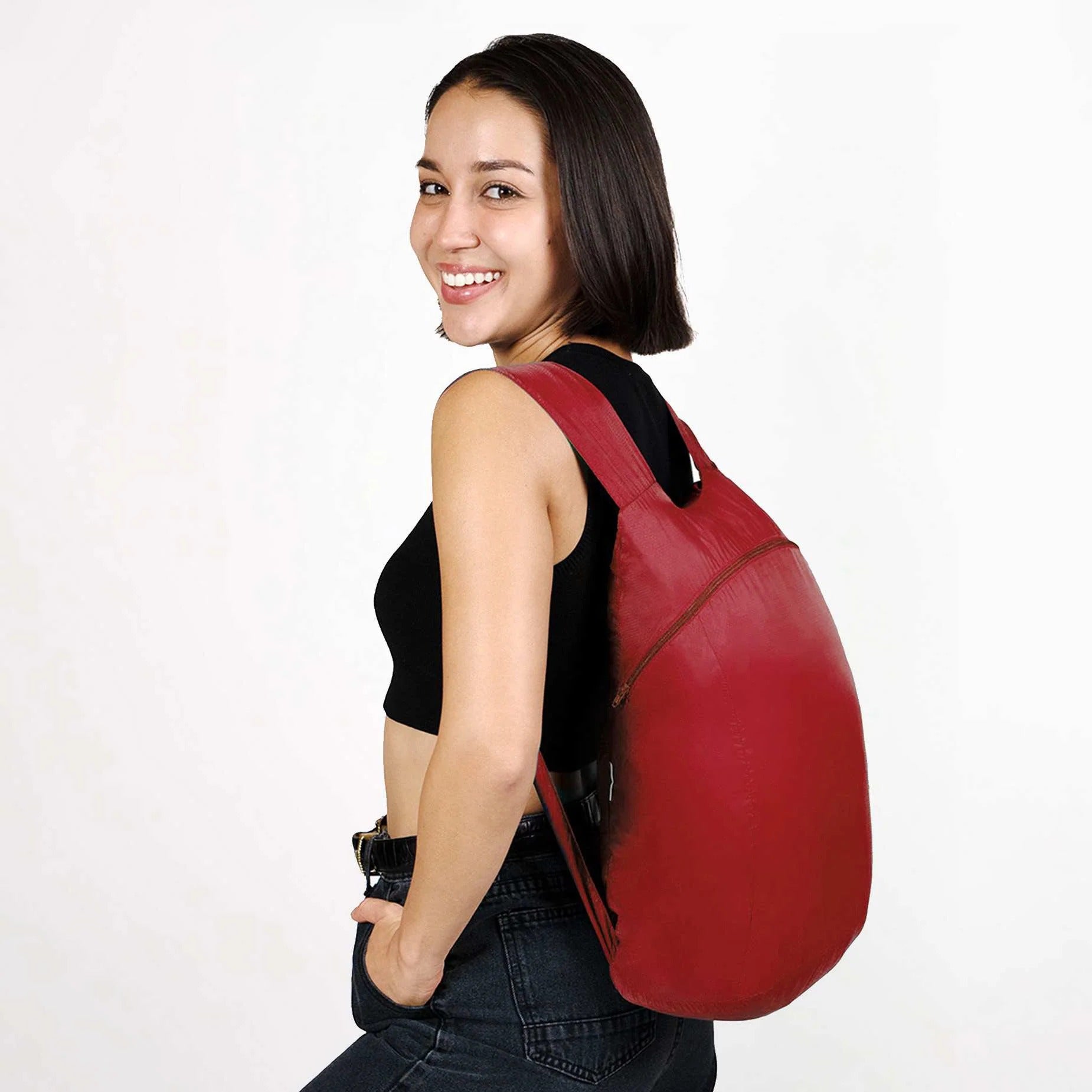 Daypack Burgundy Red Microbag