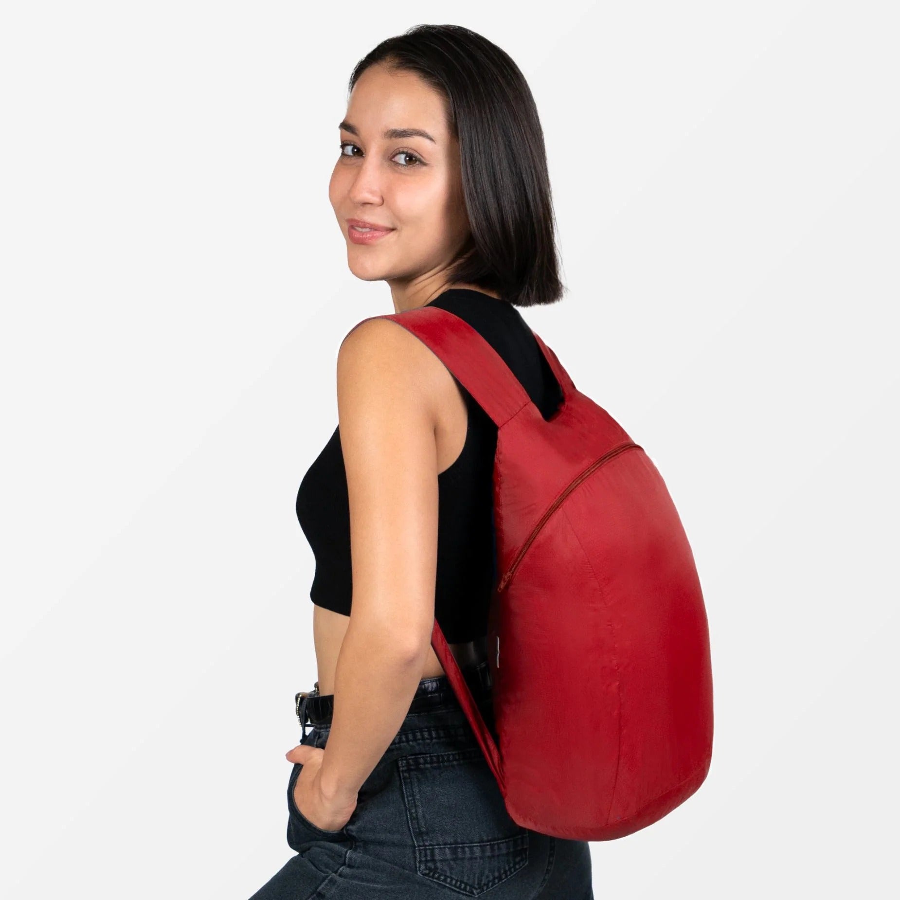 Daypack Burgundy Red Microbag