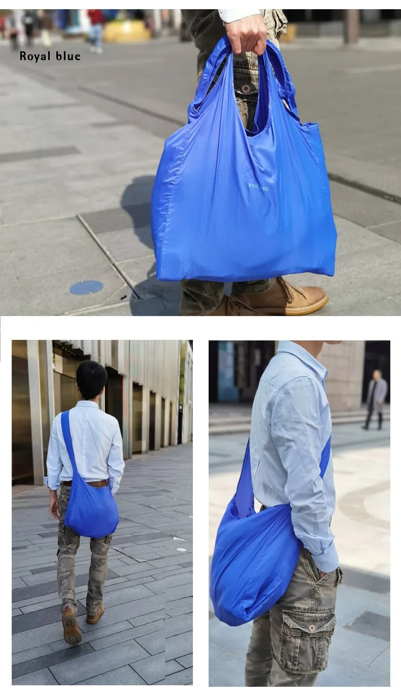 Microbag Electric Blue Foldable Shopping Bag